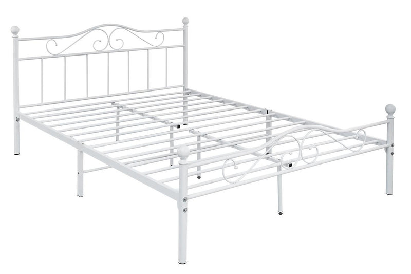 Fraser Country Queen Metal Bed Frame - White