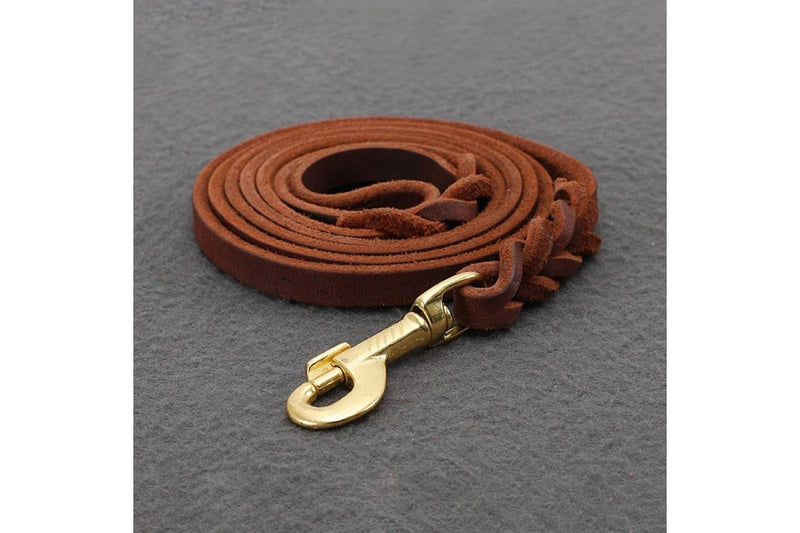 Copper Hook With Braided Real Leather Leash