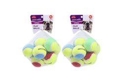 16pc Paws & Claws 6cm Tennis Balls Non Toxic Dogs Pets Puppy Toys Assort Colours