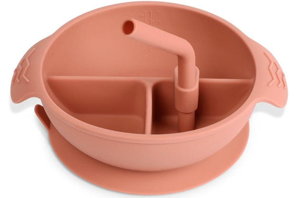 Haakaa: Silicone Divided Suction Bowl - Rust