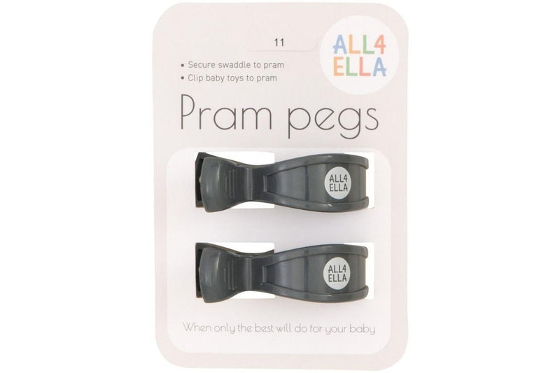 All4Ella: Pram Peg - Charcoal (2 Pack)