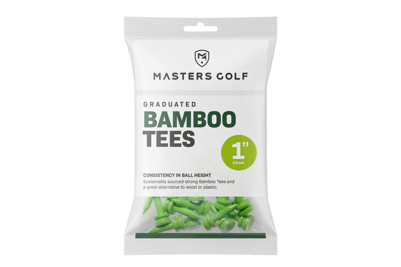 Masters Bamboo Graduated Golf Tees (Pack of 25) (Lime) (25mm)