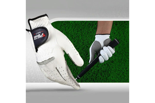 Right Hand Sheepskin Anti-Slip Particle Golf Men Gloves - Size 22#