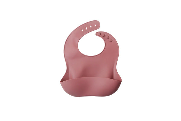 Baby Silicone Adjustable Bib - Pink