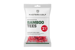 Masters Bamboo Graduated Golf Tees (Pack of 25) (Red) (32mm)