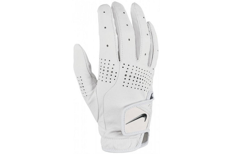 Nike Womens/Ladies Tour Classic III Leather 2020 Right Hand Golf Glove (White/Black) (XL)