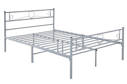 Fraser Country Double Metal Bed Frame - Grey