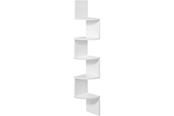 Vasagle Floating Corner Shelf - 5-Tier (White)