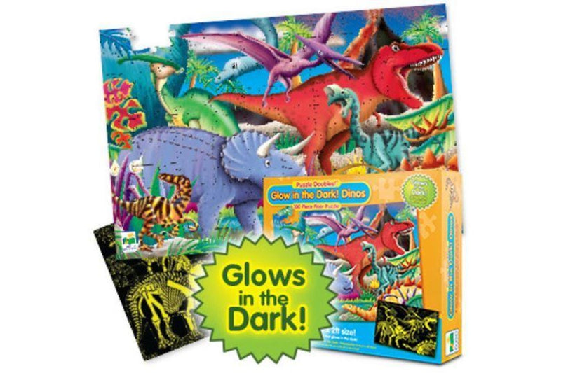 The Learning Journey: Puzzle Double Glow in the Dark - Dino Jigsaw Puzzle