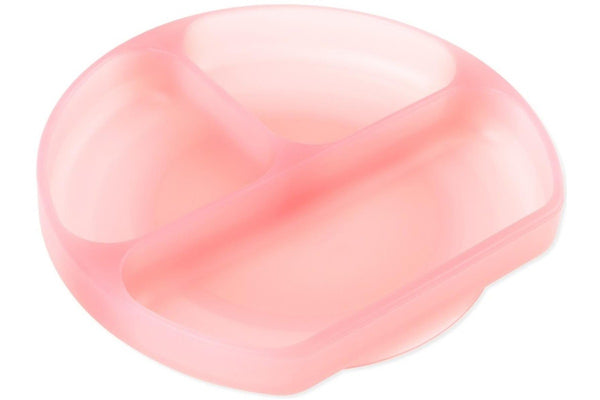 Bumkins: Jelly Silicone Grip Dish - Pink Jelly