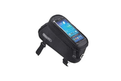 Bike Phone Holders Cycling Bicycle Front Top Tube Frame Bag Transparent Pouch Audio Extension Line - Black - 4.2