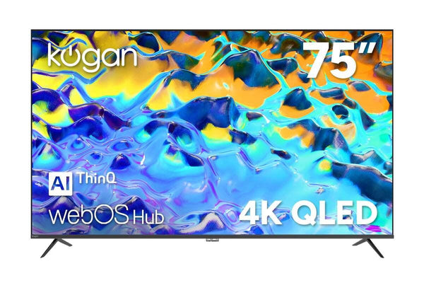 Kogan 75" QLED 4K WebOS ThinQ AI Smart TV - W94Q