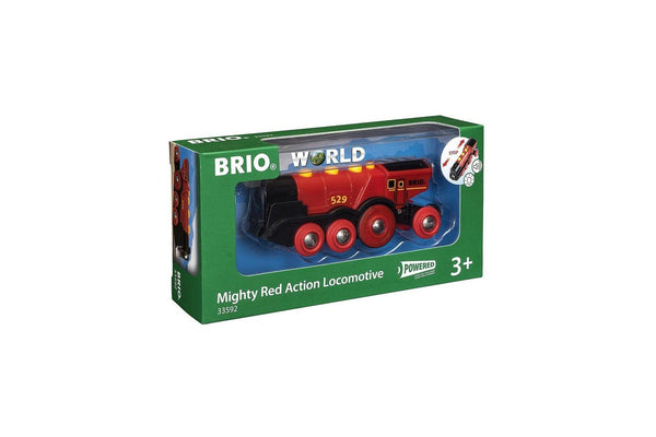 Brio Mighty Red Action Locomotive Childrens Interactive Pretend Play Toy 3+