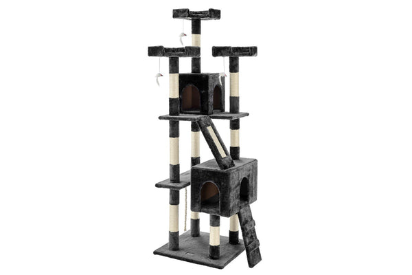 Zoomies Large Cat Tree Condo with Sisal Scratching Posts - 182cm