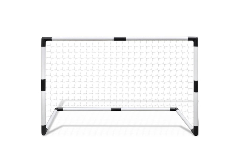 Mini Soccer Goals Post Net Set 2 Pcs For Kids 91.5 X 48 61 Cm - One Size