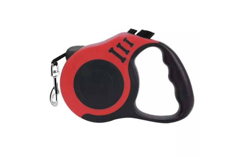 2 Sets of Retractable Dog Leash Automatic Flexible Puppy Cat Traction Rope Belt Red