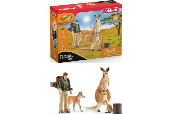 9pc Schleich Outback Adventures Animal Action Figure Kids Toy Fun Play Set 3+