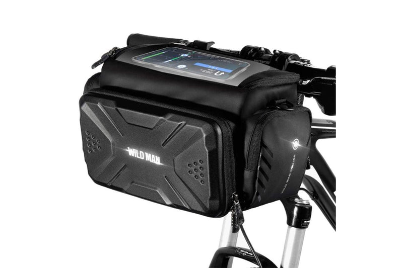 4L Rainproof Bike Handlebar Storage Bag with Touch Screen Strap Use for MTB