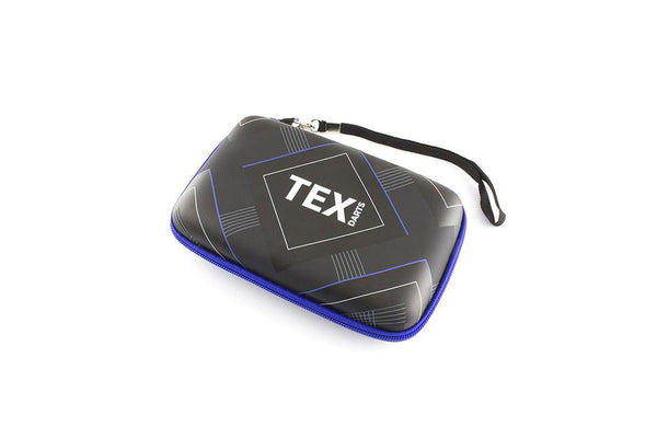 TEX Pro Throwing Darts Portable Protective Storage Carry Travel Case Black Blue