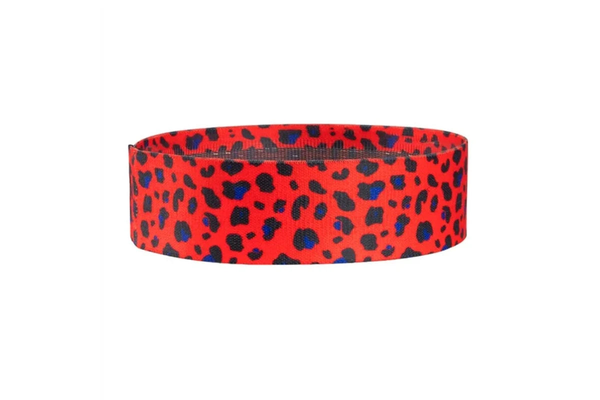 Green Leopard Print Fitness Resistance Bands Hip Lifting Set For Home Gym Equipment - Red - 66Cmx8cm - Leopard