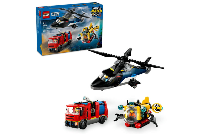 LEGO City: Helicopter, Fire Engine & Submarine Remix - (60462)