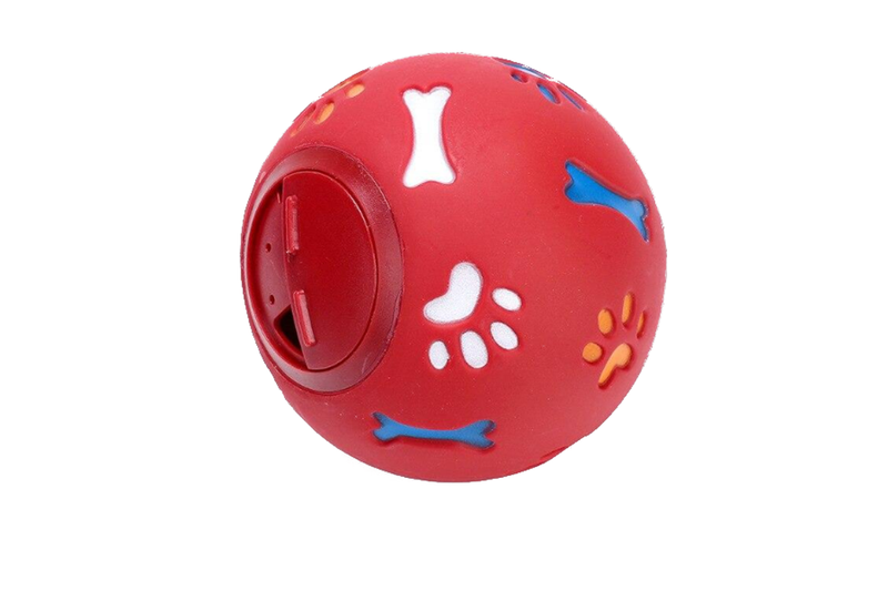 2 Sets of Interactive Pet Ball Boredom Buster Treat Dog Toy Red - L