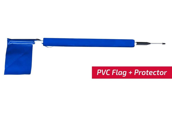 Sideline Poles - Single (Rugby) (Pole - PVC Flag - Protector)