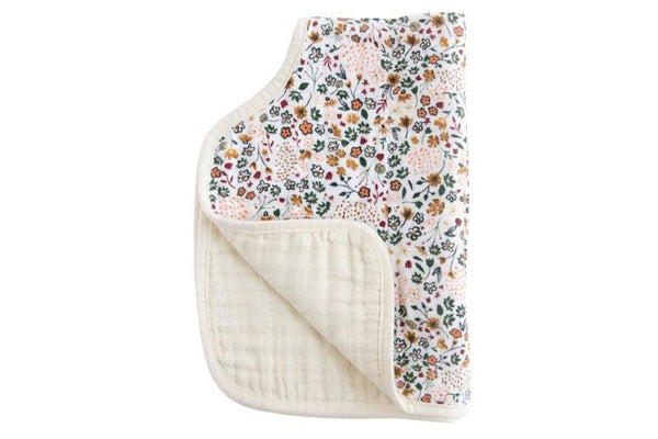 Little Unicorn: Muslin Burp Cloth - Pressed Petals