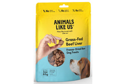 Animals Like Us: Grass-Fed Beef Liver Freeze-Dried Raw Dog Treats (85g)