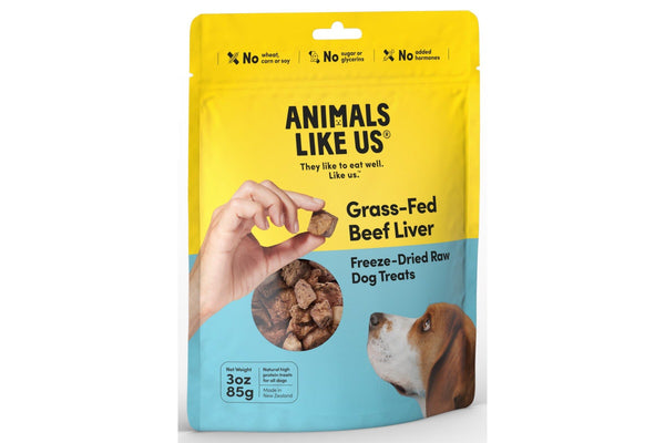 Animals Like Us: Grass-Fed Beef Liver Freeze-Dried Raw Dog Treats (85g)