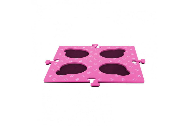 2PK Tech4Pets Mat Board Organiser Storage Holder For Talking Buttons Floor Pink