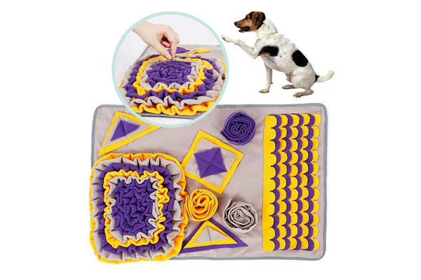 Washable Fleece Dog Snuffle Mat (Orange)