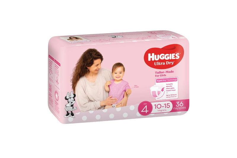 Huggies Ultra Dry Toddler Girl Nappies Size 4