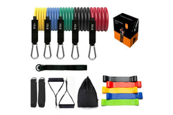 17 Pieces Latex Pull Rope Resistance Bands Kit Home Gym Equipment - 17Pcs - Set Of 1