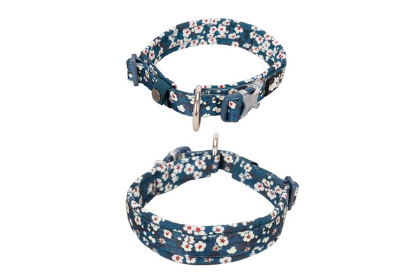 Floral Collar Saxony Blue 2Xs -