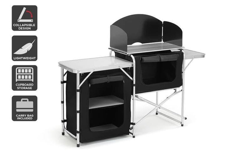 Komodo Medium Portable Camping Kitchen (Aluminium, with Carry Bag)