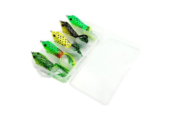 5 Soft Water Hit Frog Lures With Box