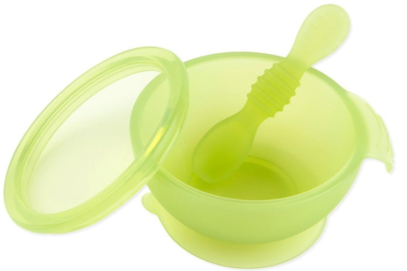 Bumkins: Jelly Silicone First Feeding Set - Green Jelly