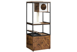 VASAGLE Feandrea Premium Large Cat Condo - Rustic Brown