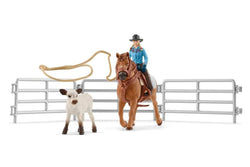 Schleich - Cowgirl Team Roping Fun