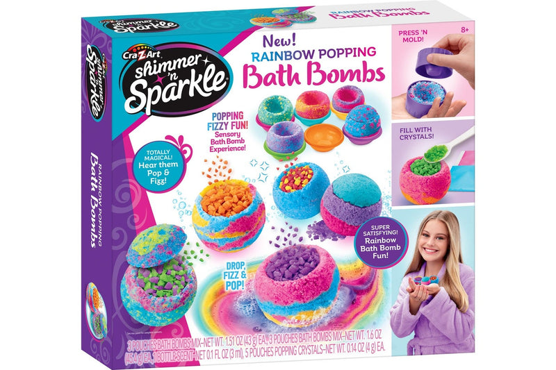 Shimmer N Sparkle: Rainbow Surprise - Popping Bath Bombs