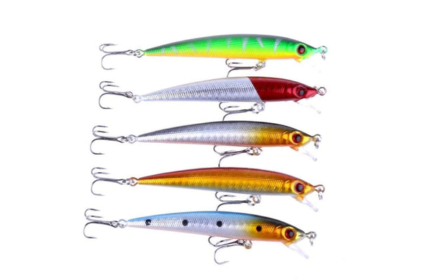 5 Piece Minnow Hard Bait Fishing Lure Set 8.5cm