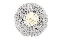 Grey Round Dog Snuffle Mat Pet Stress Reliever Boredom Buster Sniffing - Grey - 50X50cm