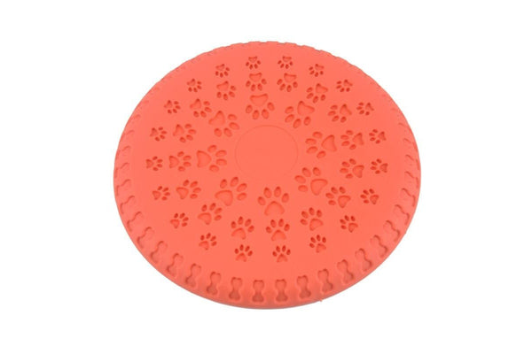 23.5Cm Dog Toy Flying Disc Tpr Chew Pet Frisbee - Red