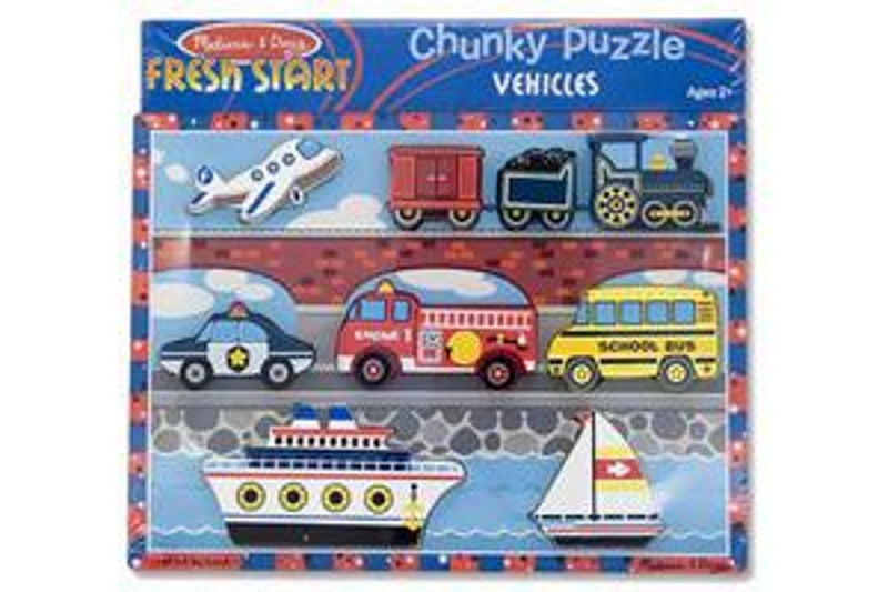 Melissa & Doug: Vehicles Chunky Wooden Puzzle