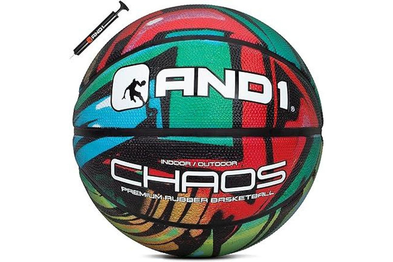 And1 Chaos Green/Red Graffiti Basketball