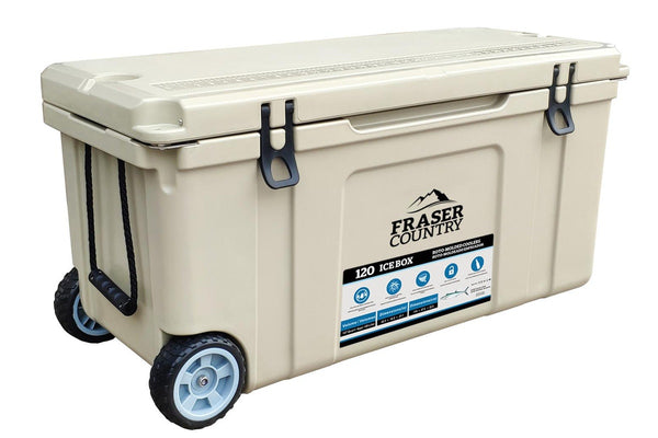 Fraser Country: Heavy Duty Ice Box Chilly Bin with Wheels 120L