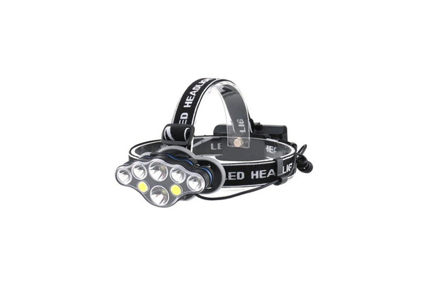 8 LED Headlight Headlamp Head Light 18650 Operated Outdoor T6