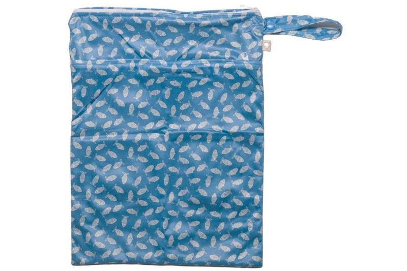 Nestling: Double Pocket Wet Bag - Blue Fish