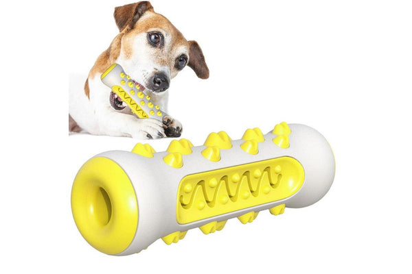 Dog Bone Chew Toy Teeth Cleaning Training Dog Toy Yellow